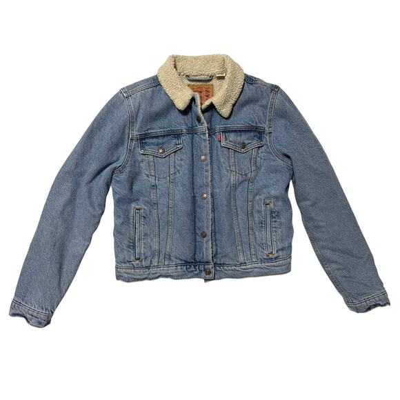 Levi's Strauss & CO. Original Sherpa Trucker Jacket Women's size L - Picture 1 of 10